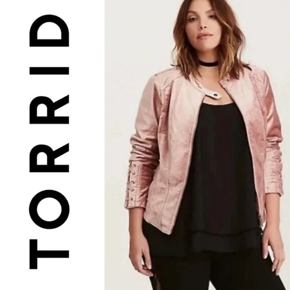 NWT Torrid Rose Metallic Bomber Jacket
